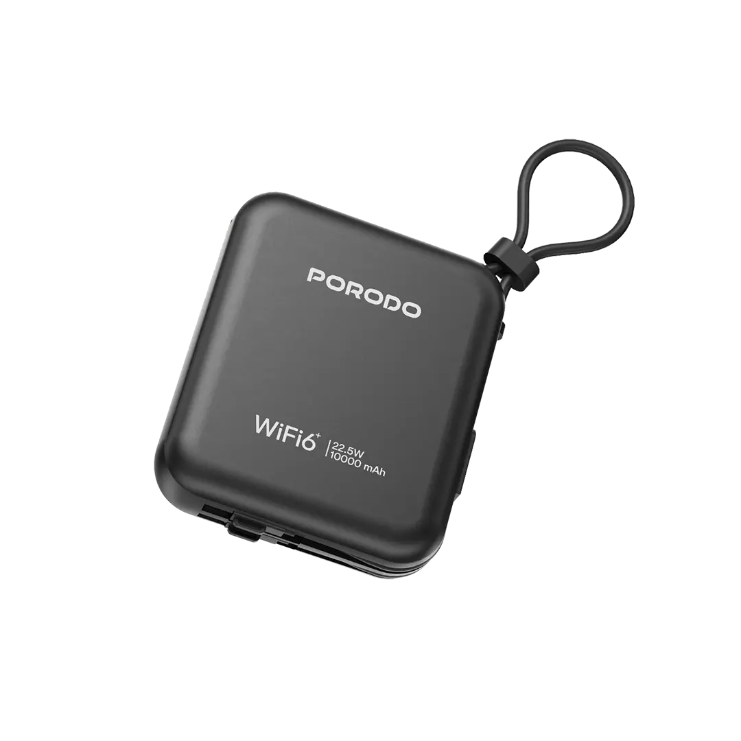Porodo 4G LTE | WiFi 6 Pocket Router پاوربانک و مودم جیبی LTE پرودو Porodo 4G LTE WiFi 6 - Image 1