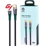 کابل تبدیل فست شارژ Green Lion Transparent Type-C To Type-C 3A 60W 1m