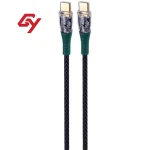 کابل تبدیل فست شارژ Green Lion Transparent Type-C To Type-C 3A 60W 1m - Image 2