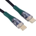 کابل تبدیل فست شارژ Green Lion Transparent Type-C To Type-C 3A 60W 1m - Image 4