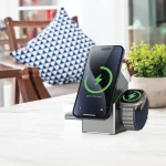 پایه شارژر مغناطیسی 15 وات گرین لاین مدل Power Trio 3in1 Wireless Charger - تصویر 2