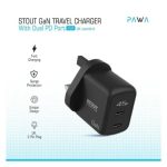 شارژر دیواری ۴۵ وات 3 پین پاوا مدل Stout Gan - Image 2