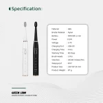 مسواک برقی گرین لاین دارای سری اضافه Green Lion GB-37 Electric Toothbrush GNGB37ETBWH - Image 6