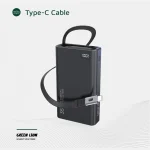 پاوربانک گرین لاین Green Lion Retractable Power Bank 35W 10000mAh GNRET35W10BK - Image 2