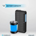 پاوربانک خورشیدی 20000 پاورولوژی مدل PP076 Powerology 20000 Power Bank - Image 3