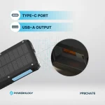 پاوربانک خورشیدی 20000 پاورولوژی مدل PP076 Powerology 20000 Power Bank - Image 4