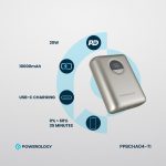 پاوربانک ۱۰۰۰۰ میلی‌آمپرساعتی پاورولوژی مدل Powerology Ultra-Compact PD Power Bank-20W - Image 9