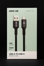 کابل شارژ گرین لاین مدل USB-A به USB-C / ا 18w GNBRUSATCBK - Image 3