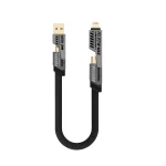 کابل تبدیل USB / USB-C به لایتنینگ / USB-C گرین لاین مدل 2 in 2 Braided طول 0.3 متر - Image 3