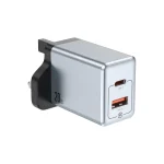 شارژر دیواری گرین لاین سری Premium با دو پورت ۲۰ وات مدل GNPD20W2UKGY