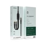 کابل شفاف گرین لاین ۲ در ۱ Transparent Fast Charging Cable 100W مدل GN2IN1TRHDBK - Image 2