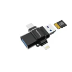 مبدل 4 کاره OTG و رم‌ ریدر پرودو Porodo 4-in-1 OTG Adapter, TF Card Reader PD-ETK09