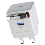 شارژر دیواری 35 وات پاورولوژی Powerology Retractable 35W GaN Charger PWCUQC032 - Image 3