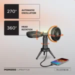پنکه شارژی قابل حمل به همراه چراغ و پاوربانک پرودو مدل PD-LFST150 - Image 6