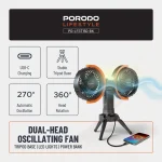 پنکه شارژی قابل حمل به همراه چراغ و پاوربانک پرودو مدل PD-LFST150 - Image 10