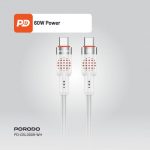 کابل آلومینیومی پرودو USB-C به USB-C بافته شده 60 وات - Image 2