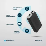 پاوربانک پاورلوژی 20000میلی آمپر ۳۵وات مدل PP072 Powerology 20000mah Retractable Cable PowerBank - Image 10