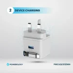 شارژر دیواری 35 وات پاورولوژی Powerology Retractable 35W GaN Charger PWCUQC032 - Image 4