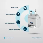 شارژر دیواری 35 وات پاورولوژی Powerology Retractable 35W GaN Charger PWCUQC032 - Image 6