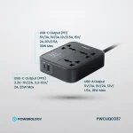 چندراهی و محافظ برق 3250 وات پاورولوژی(PWCUQC037)Powerology Power Strip 3250W - Image 11