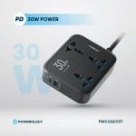 چندراهی و محافظ برق 3250 وات پاورولوژی(PWCUQC037)Powerology Power Strip 3250W - Image 3