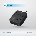 چندراهی و محافظ برق 3250 وات پاورولوژی(PWCUQC037)Powerology Power Strip 3250W - Image 10