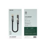 کابل تبدیل USB / USB-C به لایتنینگ / USB-C گرین لاین مدل 2 in 2 Braided طول 0.3 متر