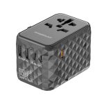 آداپتور برق و شارژر دیواری پاورولوژی مدل Universal Multi-Port Travel Adapter PD 65W P65W3PD