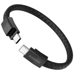 کابل مچی USB-C به USB-C پرودو با قفل مغناطیسی استیل مدل  Porodo USB-C to USB-C Wristband Cable Magnetic Steel Clasp