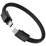 کابل مچی USB-C به Lightning پرودو با قفل مغناطیسی استیل مدل PDETK21BR Porodo USB-C to Lightning Wristband Cable Magnetic Steel Clasp