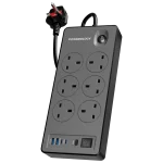چندراهی برق هوشمند تایمر دار پاورولوژی Powerology 6AC 2990W Power Strip PD 20W PWCUQC046