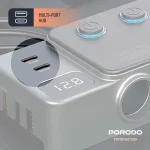 شارژر فندکی خودرو 120 وات پرودو مدل  Porodo 120W Car Charger Hub Triple-Port PDFWCH070DG - Image 7