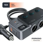 شارژر فندکی خودرو 120 وات پرودو مدل  Porodo 120W Car Charger Hub Triple-Port PDFWCH070DG - Image 8