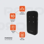 مودم جیبی شارژی سیم کارتی قابل حمل پرودو مدل Porodo pocket router LFS132 4G LTE WiFi 6 - Image 9