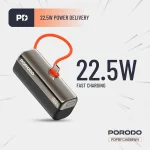 پاوربانک جیبی پرودو مدل Porodo Pocket Volt با ظرفیت 5000 میلی‌آمپر ساعت PDPBFCH089 - Image 4