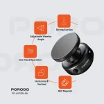 هولدر مغناطیسی MagSafe Vacuseal Porodo – مدل PD-AESRM-BK - Image 3