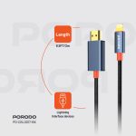 کابل تبدیل Lightning به HDMI پرودو Porodo Woven Cable Lightning to HDMI PD-CBL0017 - Image 3