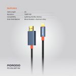 کابل تبدیل Lightning به HDMI پرودو Porodo Woven Cable Lightning to HDMI PD-CBL0017 - Image 4