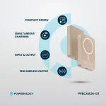 پاوربانک پاورولوژی 10000میلی‌آمپر 20 وات Powerology PP034 MagSafe Aluminum - Image 12