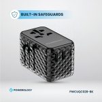شارژر چند کاره با کابل جمع شونده پاورولوژی Powerology GaN Universal Charger Retractable PWCUQC028 - تصویر 5