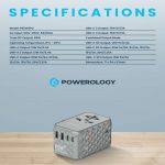 آداپتور برق و شارژر دیواری پاورولوژی مدل Universal Multi-Port Travel Adapter PD 65W P65W3PD - تصویر 6