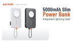 پاوربانک وایرلس 5000 و شارژر اپل واچ پرودو Porodo 5000 mAh slim watch charger power bank PD-PBFCH027 - Image 2