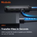 هاب 5 پورت USB-C مک دودو مدل HU-1430mcdodo HU-1430 5 Port Hub - Image 3