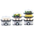 تخم مرغ پز و بخار پز سبزیجات سه طبقه گرین لاین مدل Tier Egg Cooker Green Lion 3-Tier Egg Cooker Vegetable Steamer 3 - Image 2