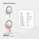آینه آرایشی و پنکه رومیزی گرین لاین Green Lion Makeup Mirror Fan - Image 7