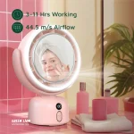 آینه آرایشی و پنکه رومیزی گرین لاین Green Lion Makeup Mirror Fan - Image 4