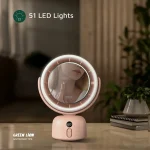 آینه آرایشی و پنکه رومیزی گرین لاین Green Lion Makeup Mirror Fan - Image 6