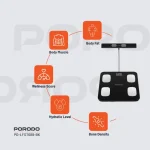 ترازو هوشمند همراه با دسته پرودو Porodo Lifestyle Precise Analysis Smart Scale - Image 5