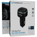 شارژر فندکی دو پورت 75وات پاورولوژی مدل PCCSR024BK - Image 6