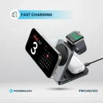 شارژر وایرلس 3 در 1 پاوررولوژی Powerology Qi2 Fast Charging Multi-Device Hub PWCUQC033 - Image 3